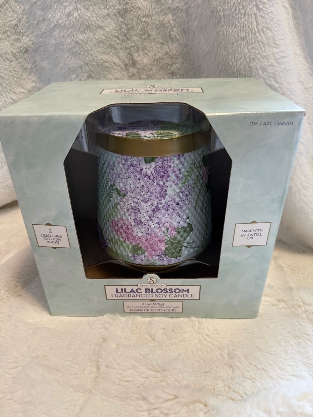 Lilac Blossom Fragranced Soy Candle - Floral Jar